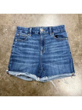 Y2K American Eagle Curvy Hi-Rise Shortie Shorts Size 26